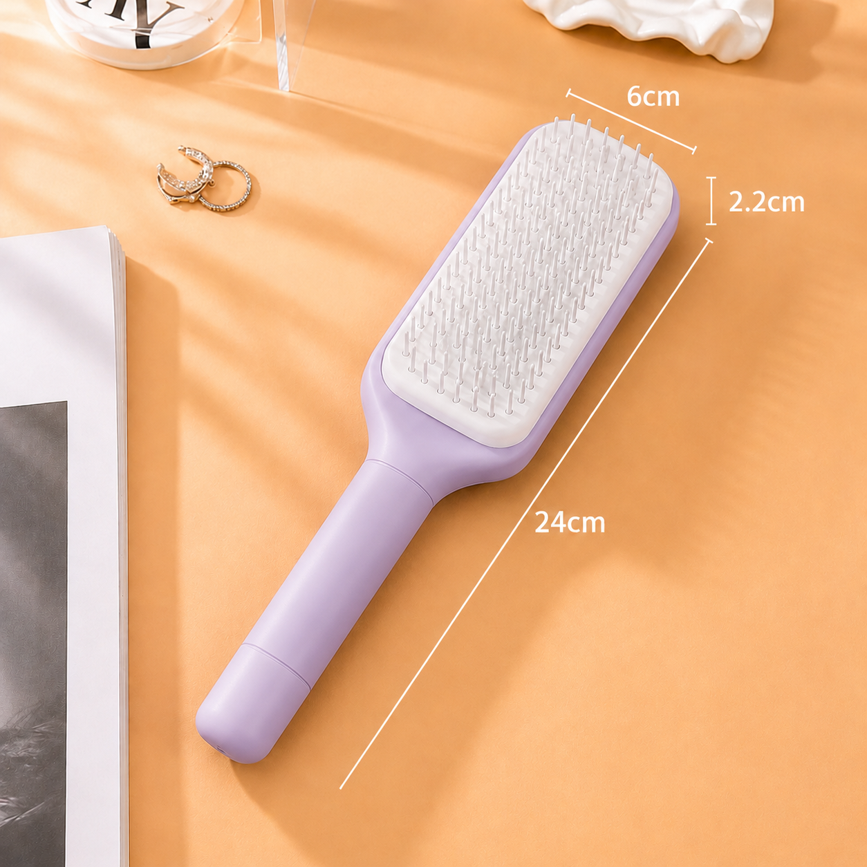 360° Self-Cleaning Detangling Hair Brush