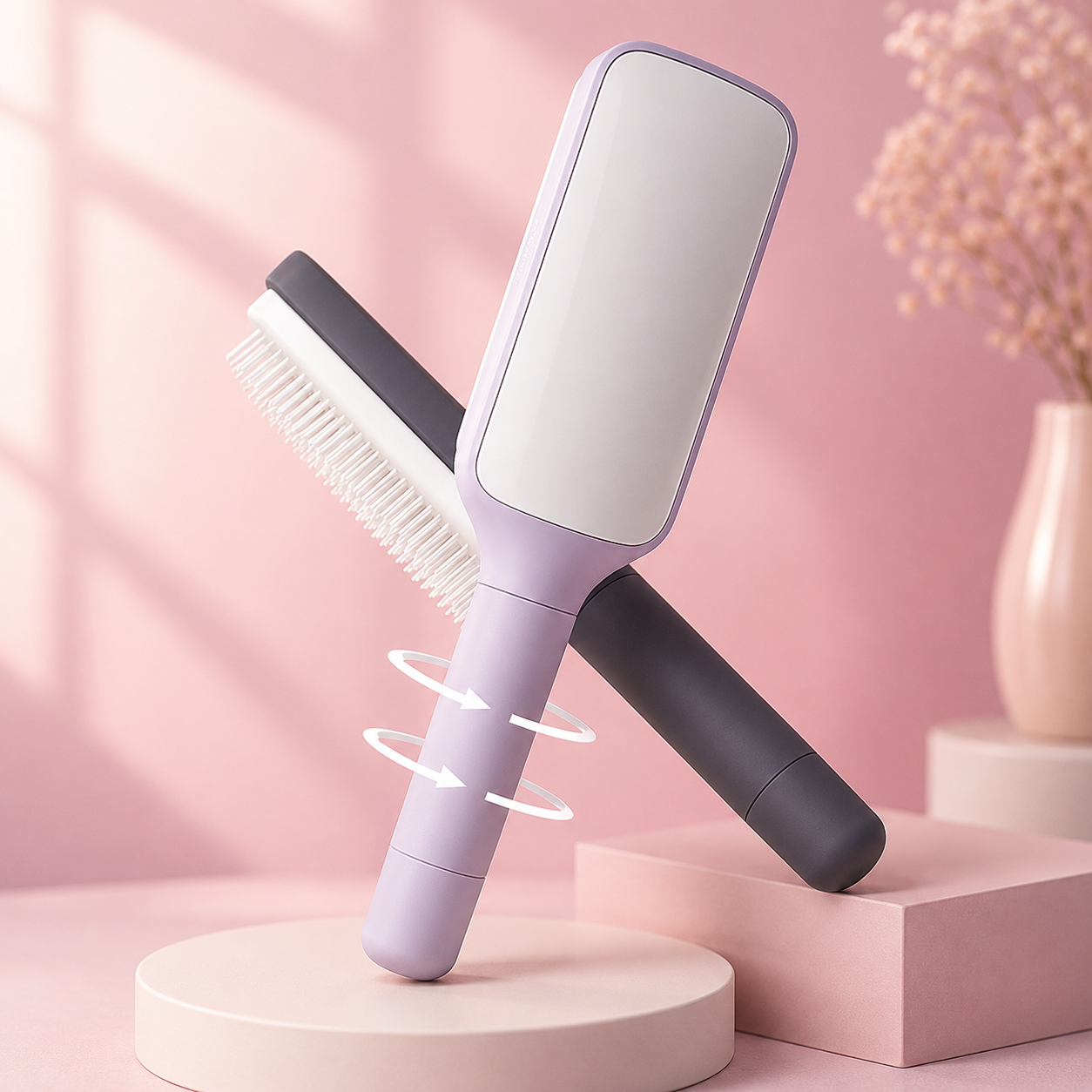 360° Self-Cleaning Detangling Hair Brush